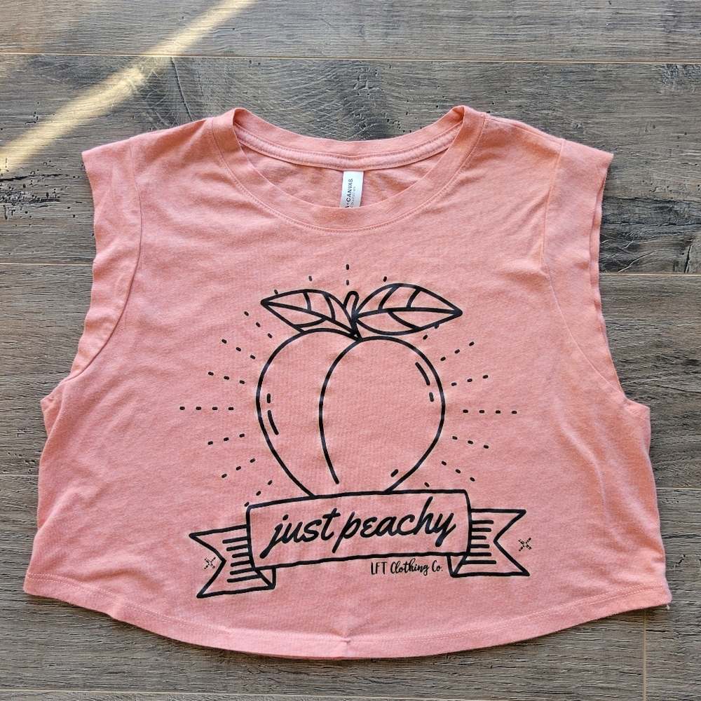 Just Peachy Small Crop Tank Top By LFT Clothing Compay